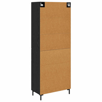 Highboard Black Oak 69.5 x 34 x 180 cm Engineered Wood