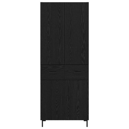 Highboard Black Oak 69.5 x 34 x 180 cm Engineered Wood