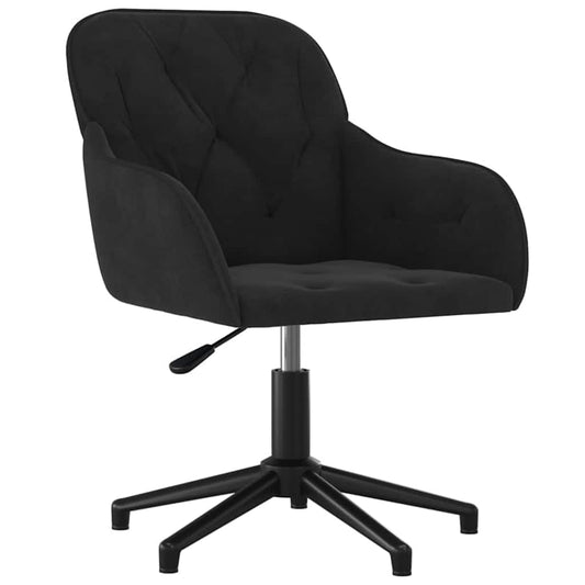 Office Chair Height Adjustable Black 56 x 61.5 x 72 cm Velvet