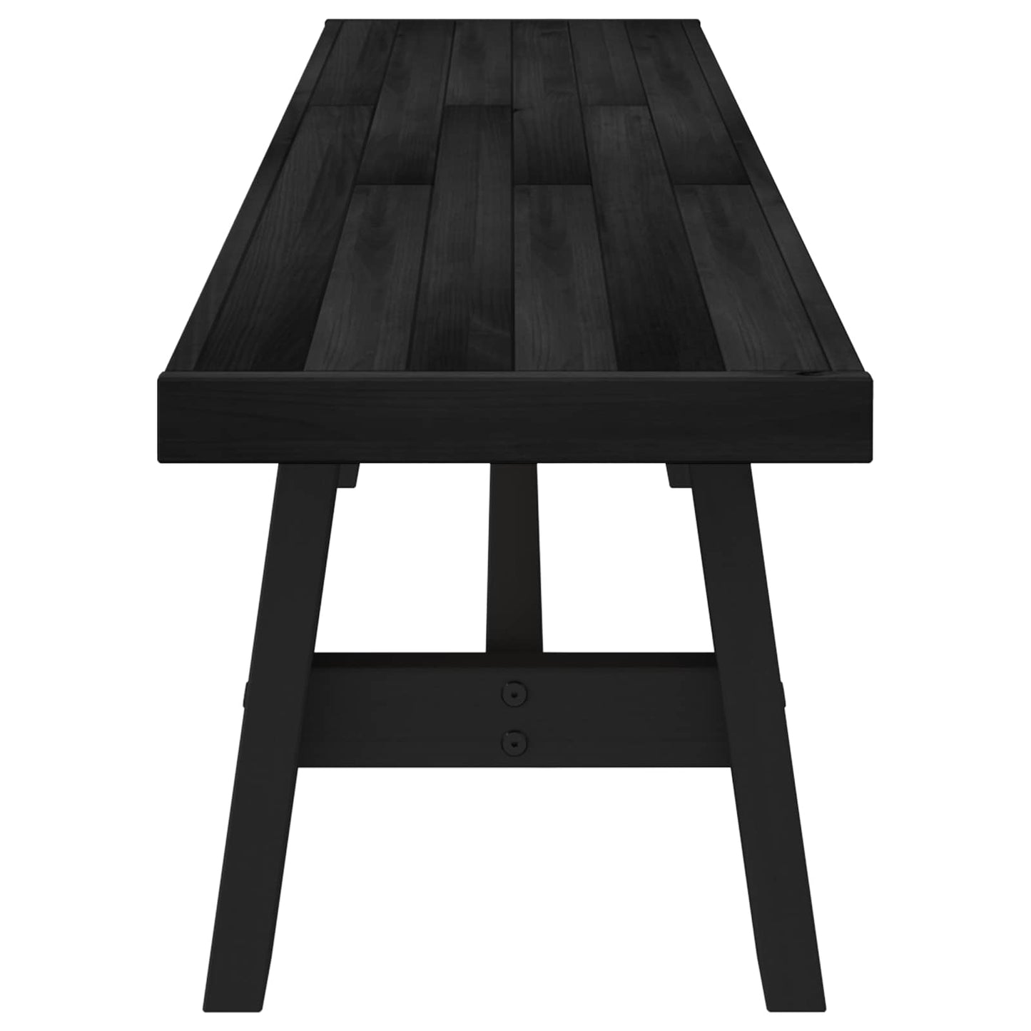 Dining Bench NOAIN 180 x 41 x 45 cm Solid Pine Wood Black