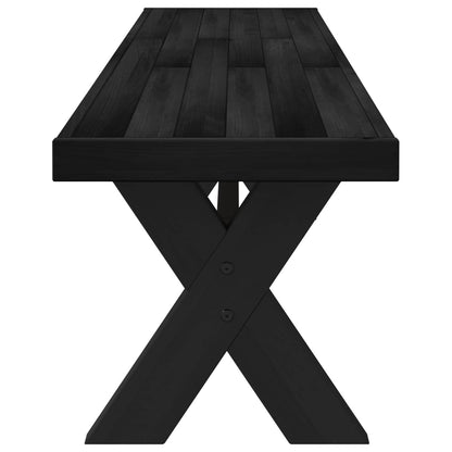 Dining Bench NOAIN 180 x 41 x 45 cm Solid Pine Wood Black