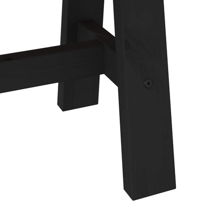 Dining Bench NOAIN 160 x 41 x 45 cm Solid Pine Wood Black