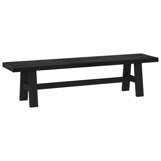 Dining Bench NOAIN 160 x 41 x 45 cm Solid Pine Wood Black