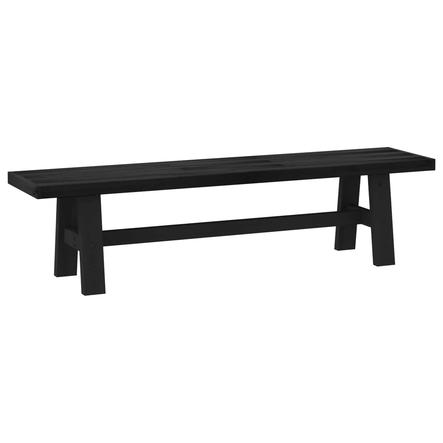 Dining Bench NOAIN 160 x 41 x 45 cm Solid Pine Wood Black