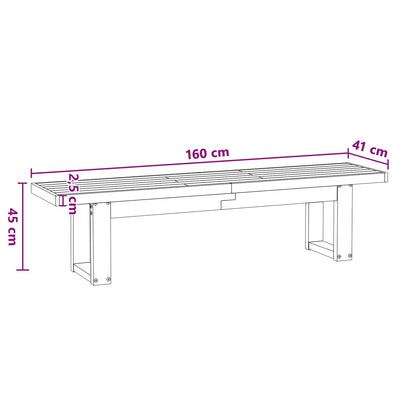 Dining Bench NOAIN 160 x 41 x 45 cm Solid Pine Wood Natural