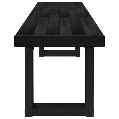 Dining Bench NOAIN 160 x 41 x 45 cm Solid Pine Wood Black