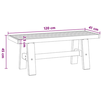 Dining Bench NOAIN 120 x 41 x 45 cm Solid Pine Wood Natural
