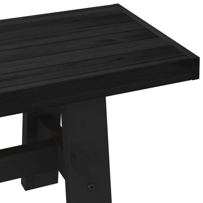 Dining Bench NOAIN 120 x 41 x 45 cm Solid Pine Wood Black