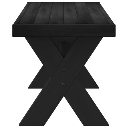 Dining Bench NOAIN 120 x 41 x 45 cm Solid Pine Wood Black