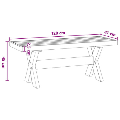 Dining Bench NOAIN 120 x 41 x 45 cm Solid Pine Wood Black