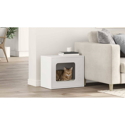 Cat House White 51 x 30 x 42 cm Engineered Wood