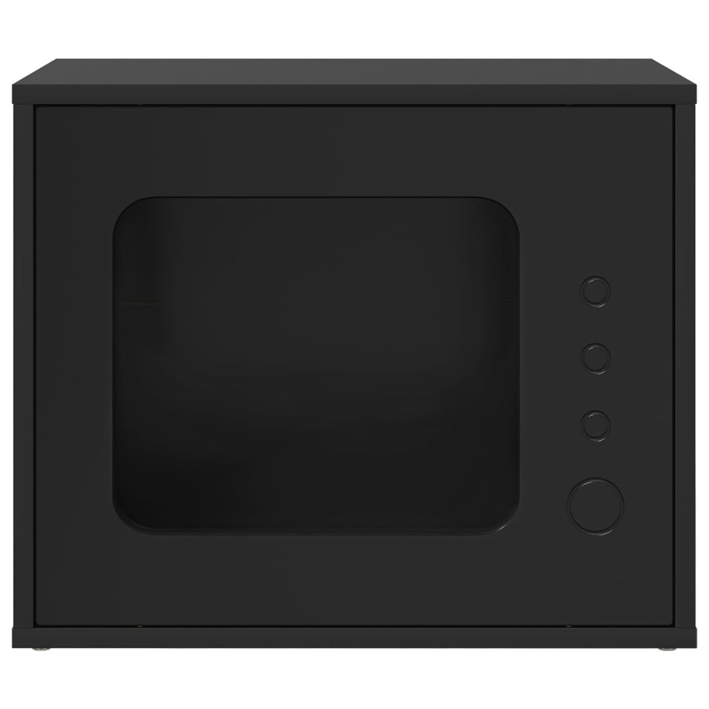 Cat House Black 51 x 30 x 42.5 cm Engineered Wood