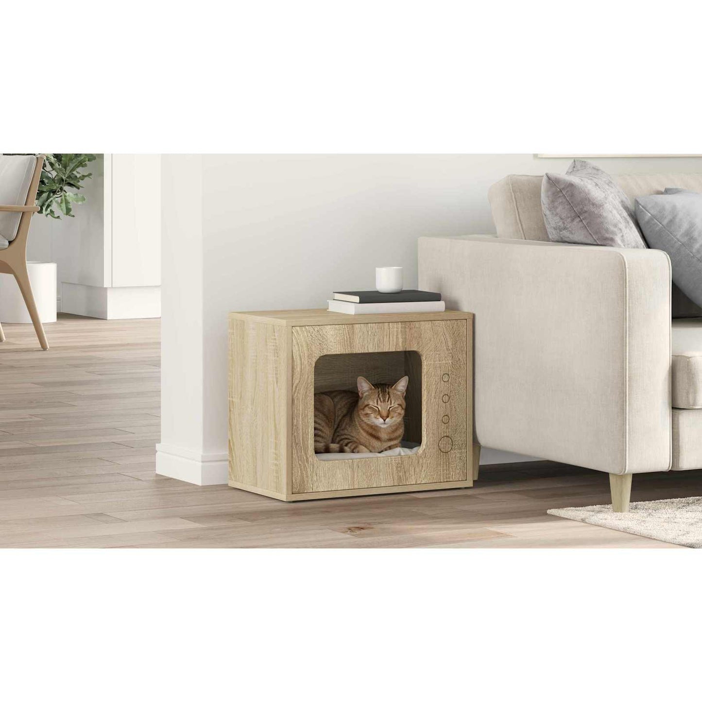 Cat House Sonoma 51 x 30 x 42.5 cm Engineered Wood