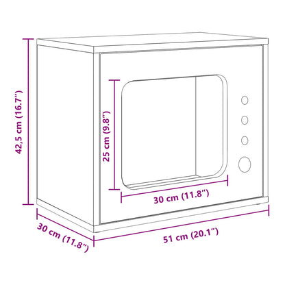 Cat House Sonoma 51 x 30 x 42.5 cm Engineered Wood