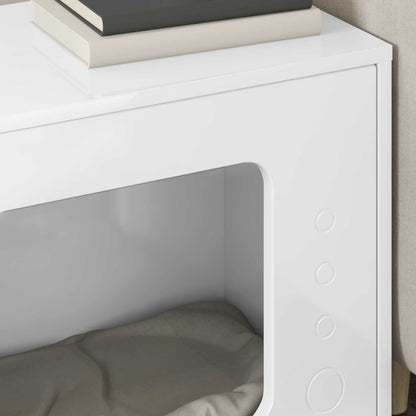 Cat House Gloss White 51 x 30 x 42.5 cm Engineered Wood