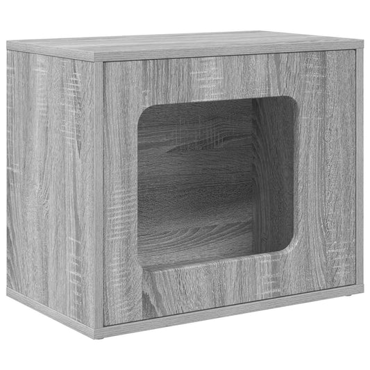 Cat House Grey Sonoma 51 x 30 x 42.5 cm Engineered Wood