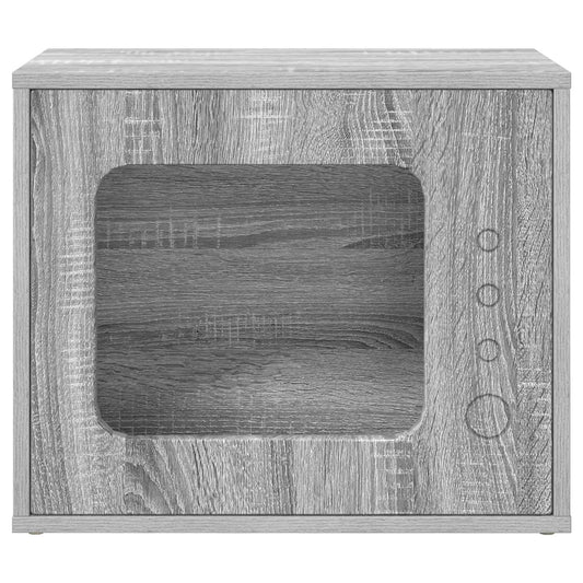 Cat House Grey Sonoma 51 x 30 x 42 cm Engineered Wood