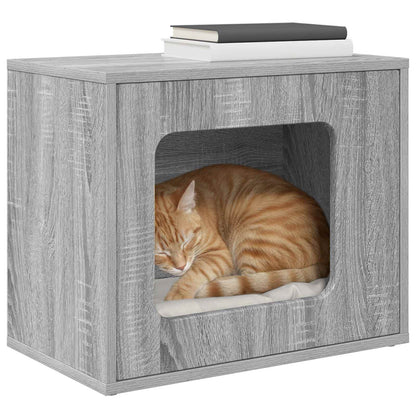 Cat House Grey Sonoma 51 x 30 x 42.5 cm Engineered Wood