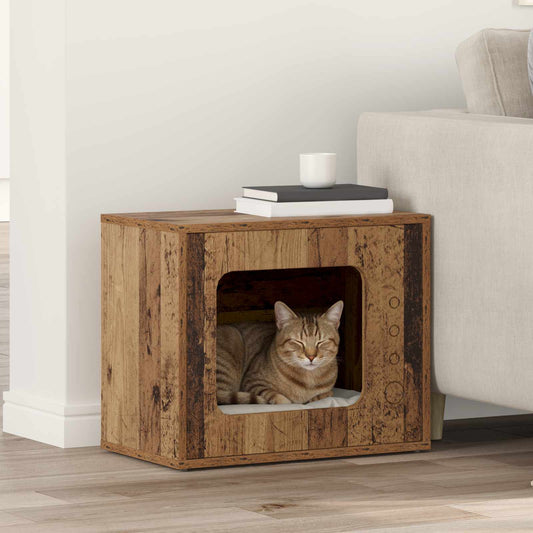 Cat House Old Wood 51 x 30 x 42 cm Engineered Wood