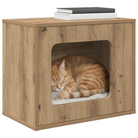 Cat House Artisian Oak 51 x 30 x 42.5 cm Engineered Wood