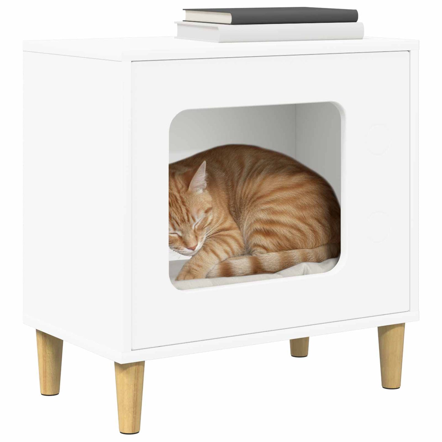 Cat House White 51 x 30 x 52 cm Engineered Wood