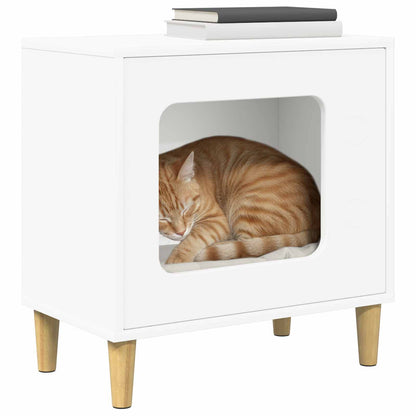 Cat House White 51 x 30 x 52 cm Engineered Wood