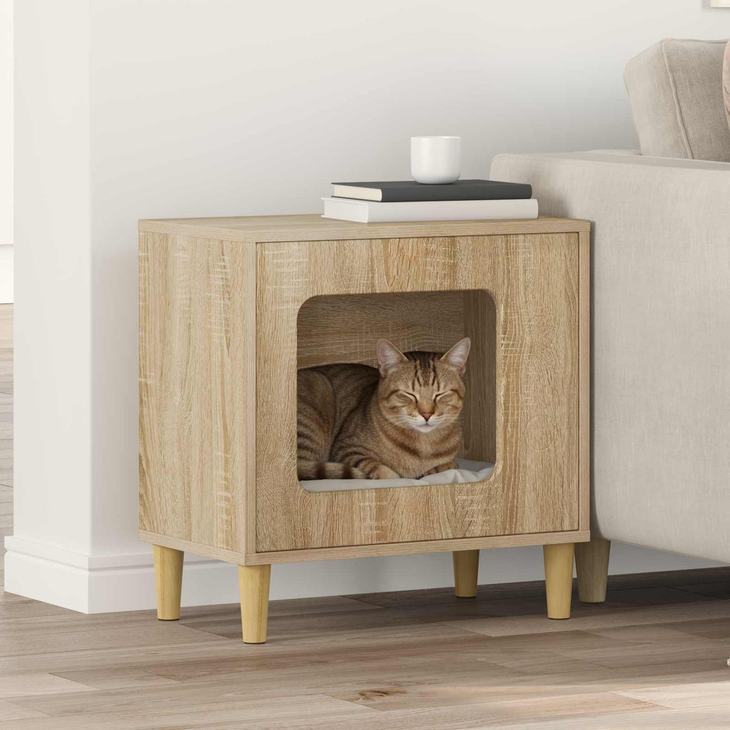 Cat House Sonoma 51 x 30 x 52 cm Engineered Wood