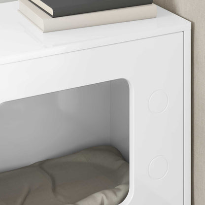 Cat House Gloss White 51 x 30 x 52 cm Engineered Wood