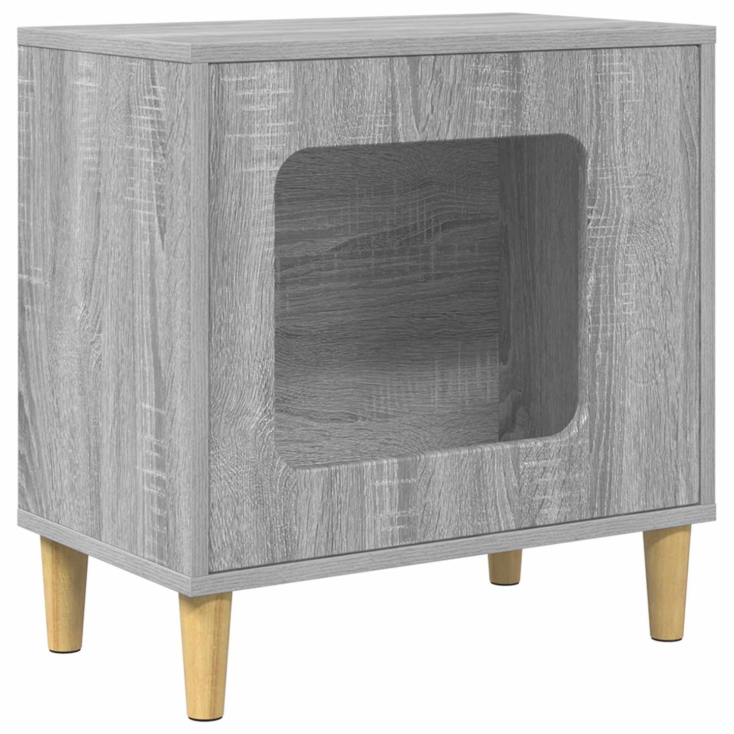 Cat House Grey Sonoma 51 x 30 x 52 cm Engineered Wood