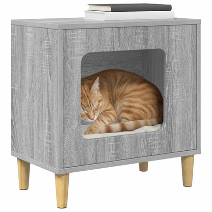 Cat House Grey Sonoma 51 x 30 x 52 cm Engineered Wood