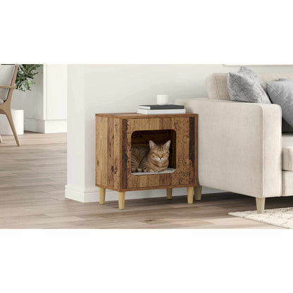 Cat House Old Wood 51 x 30 x 52 cm Engineered Wood