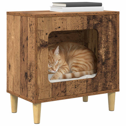 Cat House Old Wood 51 x 30 x 52 cm Engineered Wood