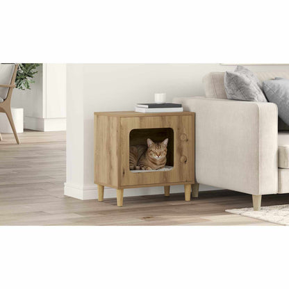 Cat House Artisian Oak 51 x 30 x 52 cm Engineered Wood