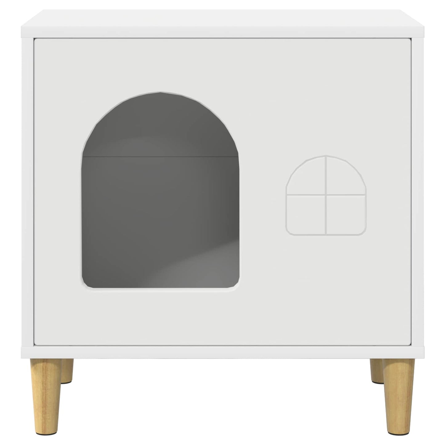 Cat House White 51 x 30 x 52 cm Engineered Wood