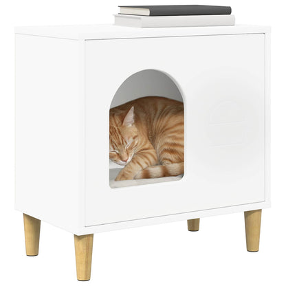 Cat House White 51 x 30 x 52 cm Engineered Wood