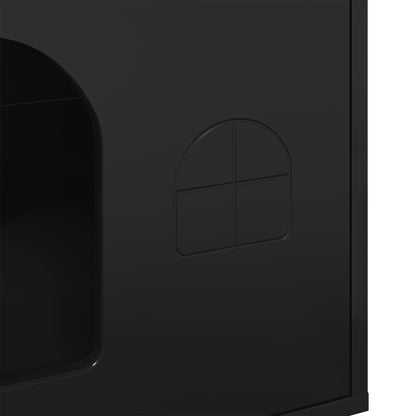 Cat House Black 51 x 30 x 52 cm Engineered Wood