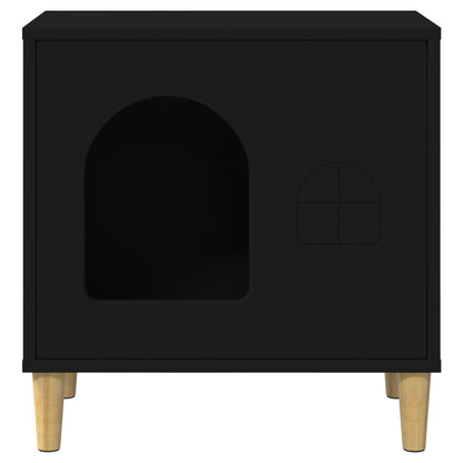 Cat House Black 51 x 30 x 52 cm Engineered Wood