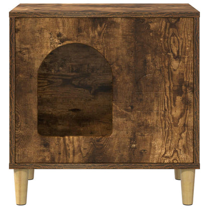 Cat House Smoked Oak 51 x 30 x 52 cm Engineered Wood