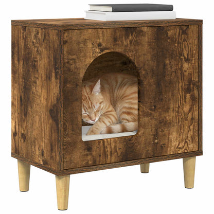 Cat House Smoked Oak 51 x 30 x 52 cm Engineered Wood