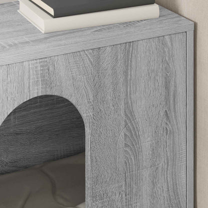 Cat House Grey Sonoma 51 x 30 x 52 cm Engineered Wood