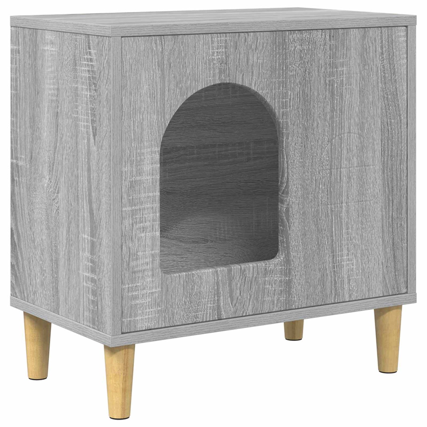 Cat House Grey Sonoma 51 x 30 x 52 cm Engineered Wood