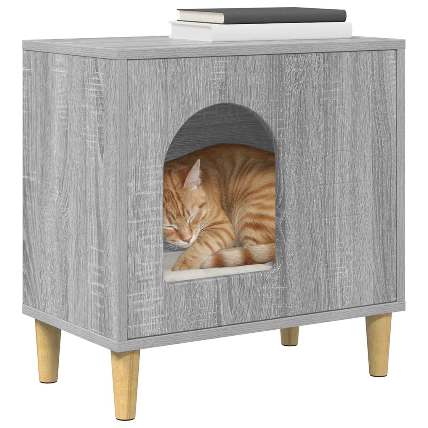 Cat House Grey Sonoma 51 x 30 x 52 cm Engineered Wood