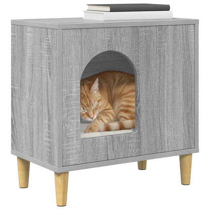 Cat House Grey Sonoma 51 x 30 x 52 cm Engineered Wood