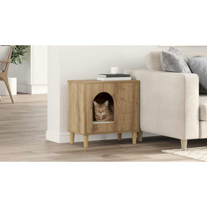 Cat House Artisian Oak 51 x 30 x 52 cm Engineered Wood