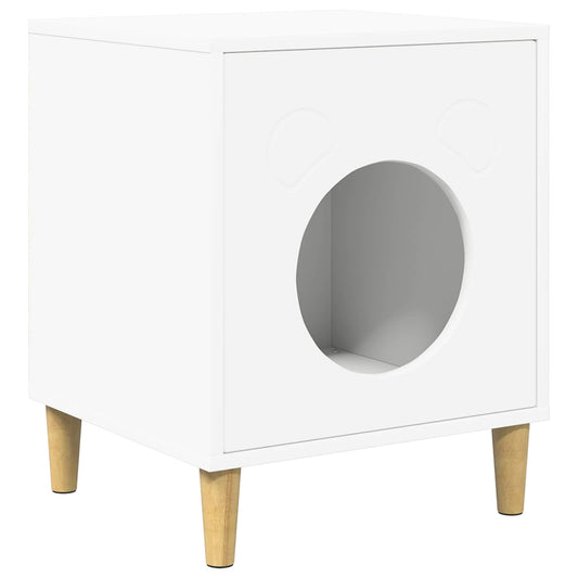 Cat House White 42.5 x 40 x 53 cm Engineered Wood