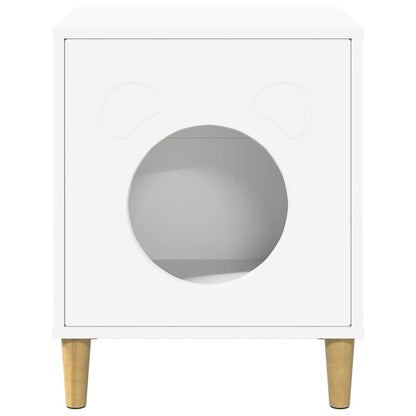 Cat House White 42.5 x 40 x 53 cm Engineered Wood