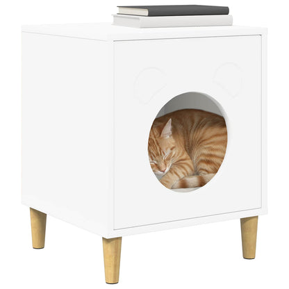Cat House White 42.5 x 40 x 53 cm Engineered Wood