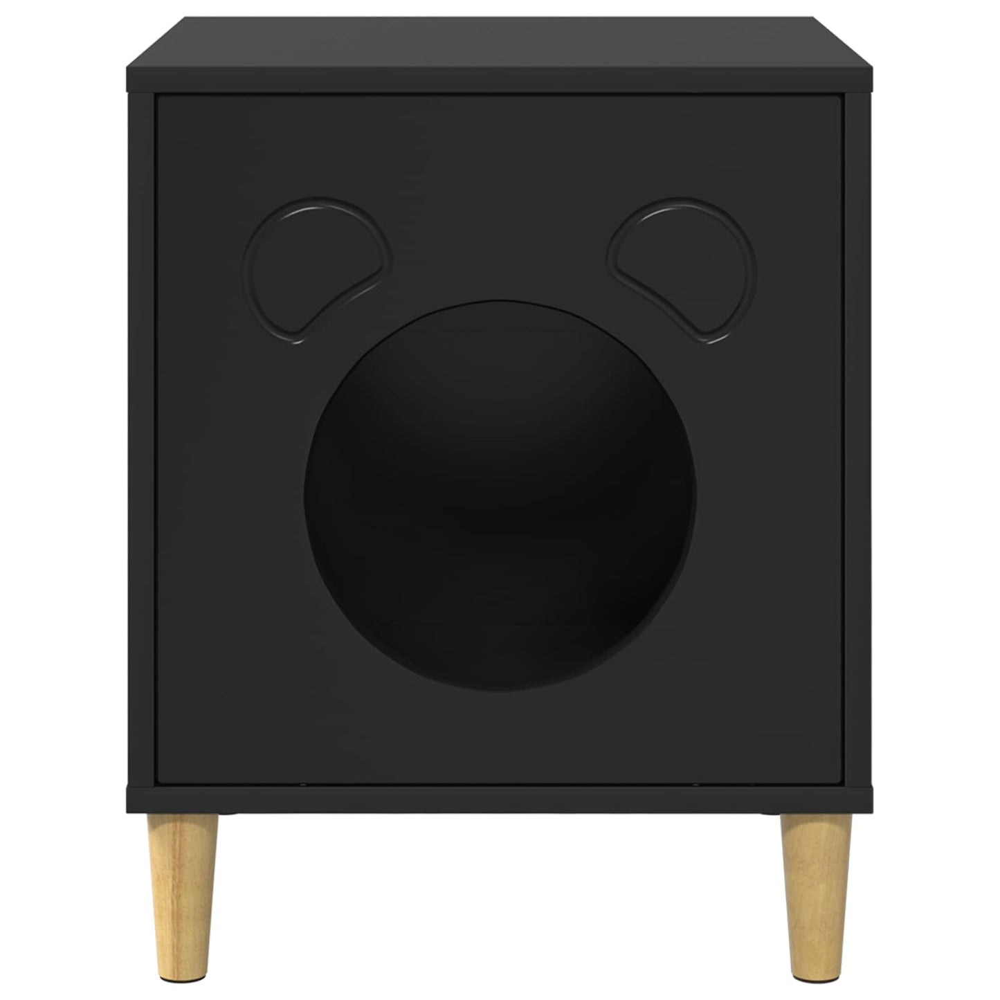 Cat House Black 42.5 x 40 x 53 cm Engineered Wood