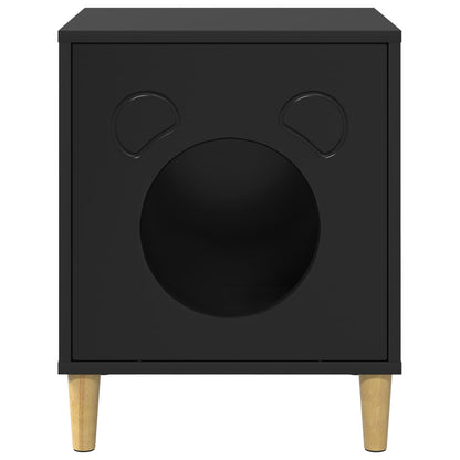 Cat House Black 42.5 x 40 x 53 cm Engineered Wood