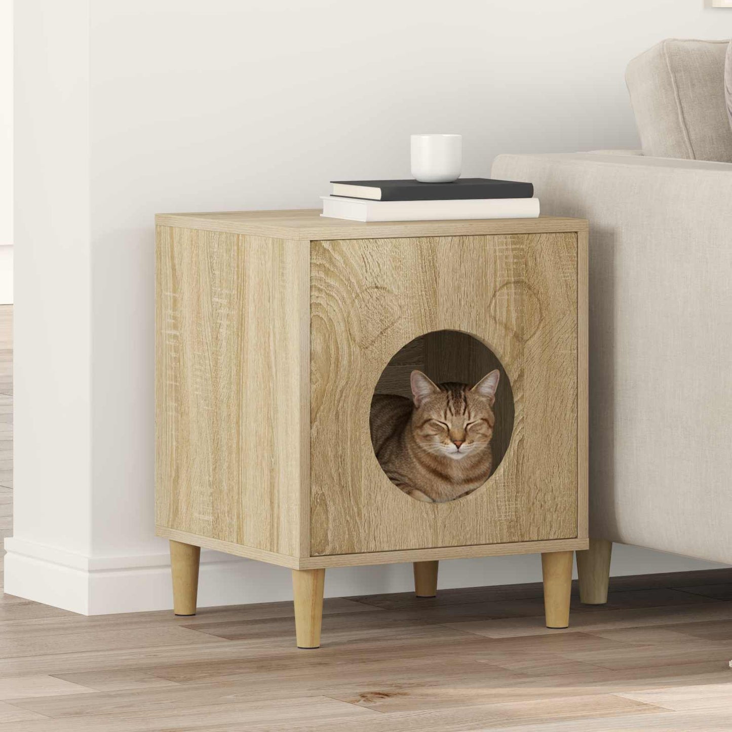 Cat House Sonoma 42.5 x 40 x 53 cm Engineered Wood